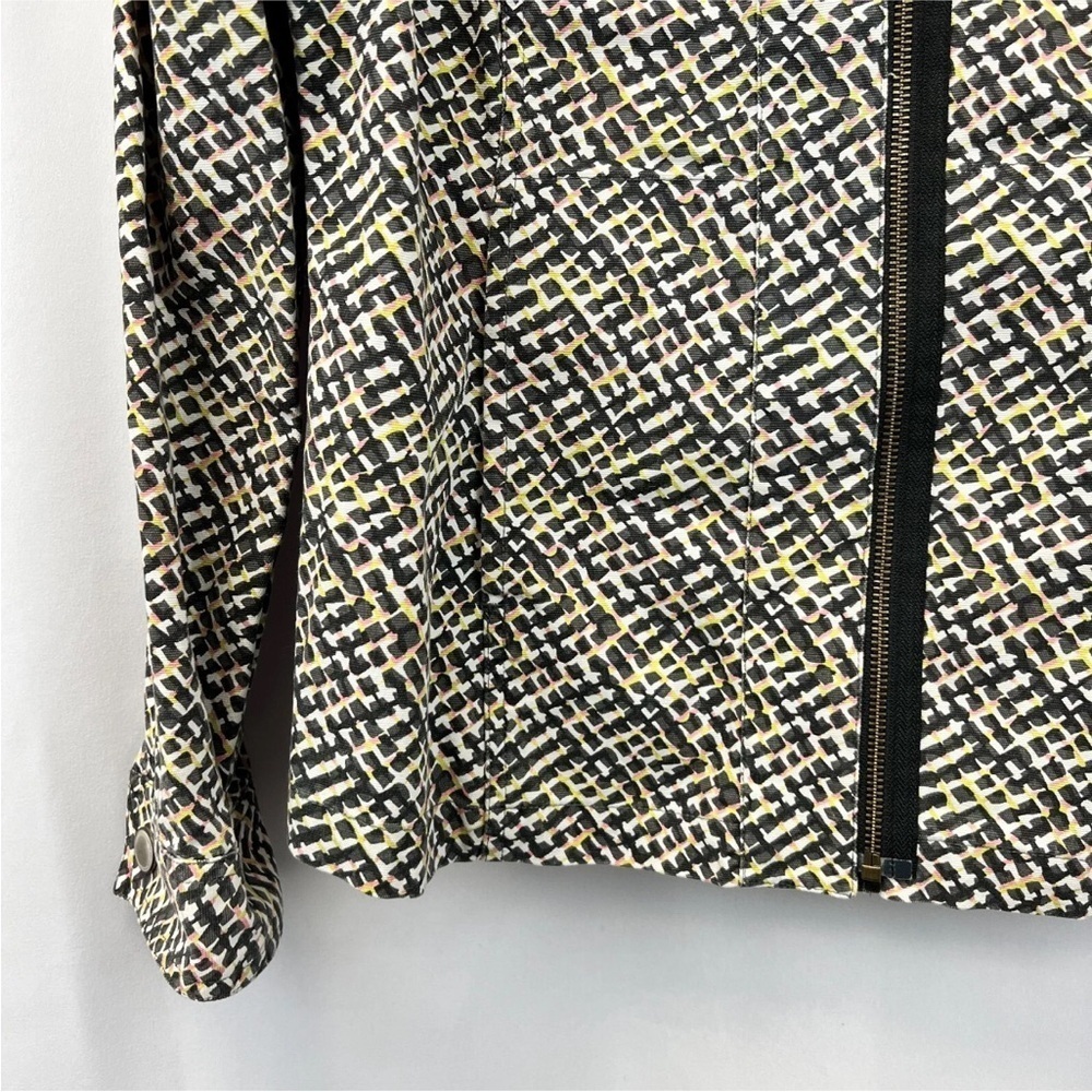 Cabi Womens Multicolor Geometric Long Sleeve Full Zip Motorcycle Jacket Size M - Picture 6 of 9
